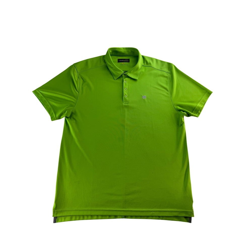 Loudmouth Golf Shirt Mens XL Green Short‎ Sleeve Collared Polo Menswear